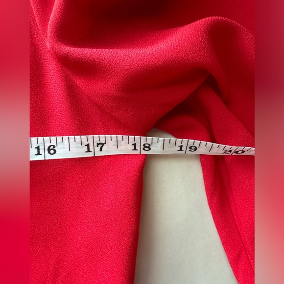 NWOT Talbots Woman's Bright Red Eyelet Neckline Bishop Sleeves Dress, Size 6 - Picture 6 of 9